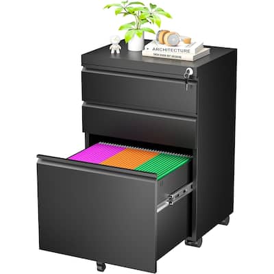 3-drawer Metal Locking File Cabinet for Home Office