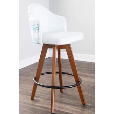 Carson Carrington Valsatra Upholstered Counter Stool with Pattern Accent