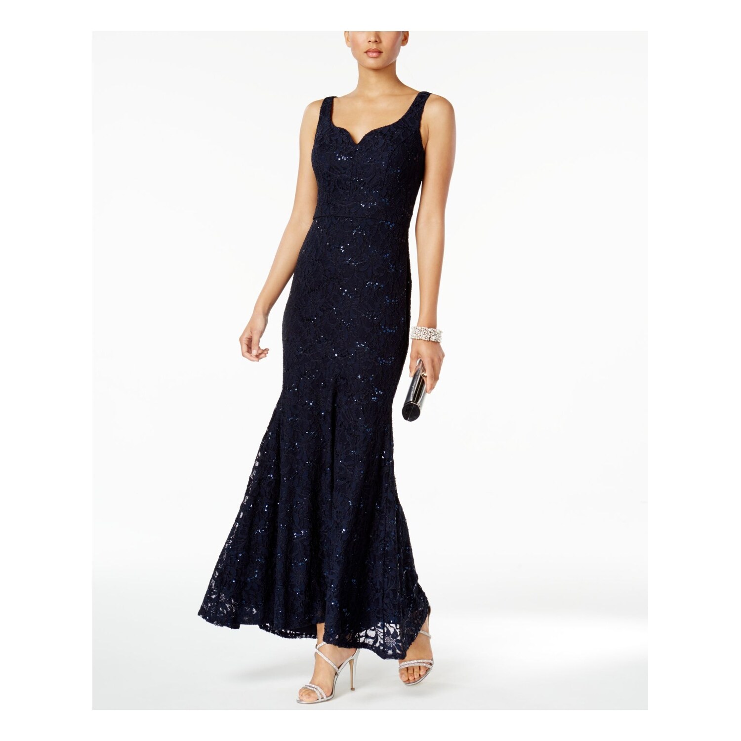 lace sweetheart neck maxi dress