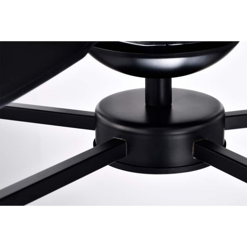 Mirunala 29 Inch Modern Glam Crystal Shade Ceiling Fandelier with Remote - N/A