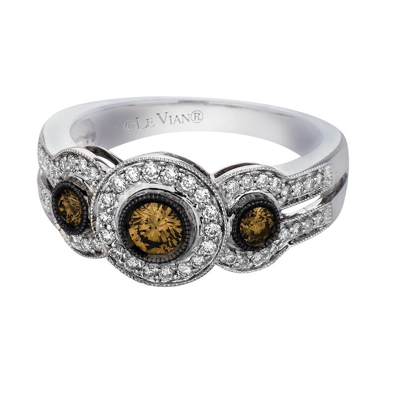 Shop Encore By Le Vian 14k White Gold Chocolate Diamond Vanilla Diamond Ring Size 7 On Sale Overstock 31039411
