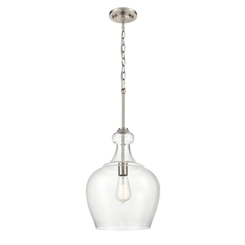 Millennium Lighting Corra 1 Light Pendant Fixture in Multiple Finishes with Glass Shade