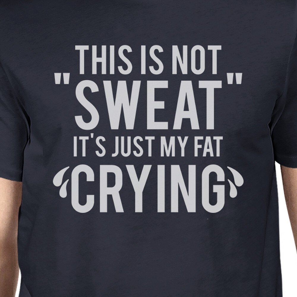 Shop Fat Crying Mens Navy Funny Gym Shirt Short Sleeve Workout T