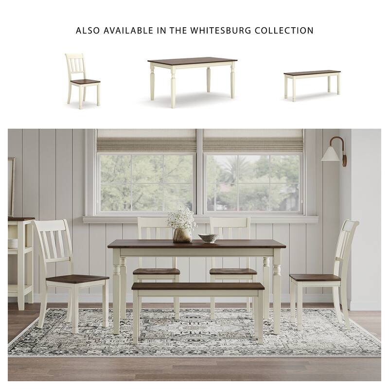 Signature Design by Ashley 'Whitesburg' Dining Room Bench - 42" W x 14" D x 17.88" H