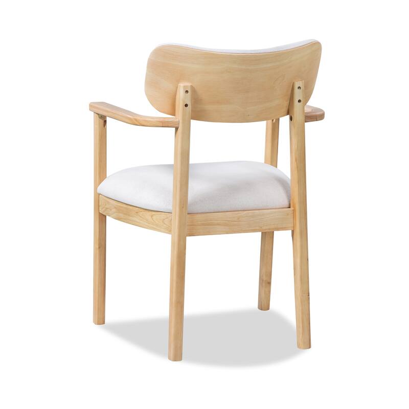 Christopher Knight Home - Upholstered Rubberwood Dining Chair Set with Fabric Seat