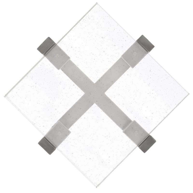 SAFAVIEH Couture Jazlyn Square Bubble Glass Table - 13 IN W x 13 IN D x 20 IN H