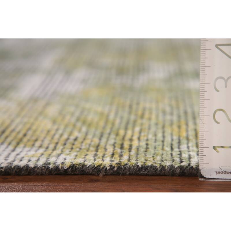 Modern Abstract Area Rug Handmade Wool Carpet - 6'4" x 9'8"