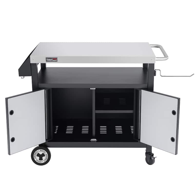 Royal Gourmet Movable Kitchen Cart Grill Prep Table with Storage