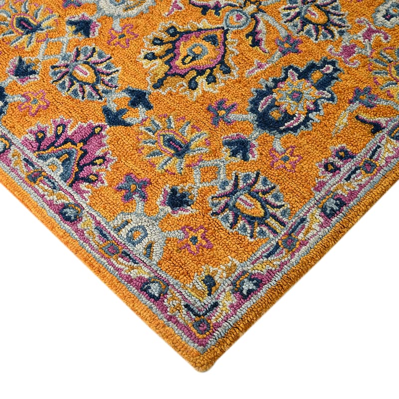 Calliope Sara Orange Hand-Tufted Wool Area Rug