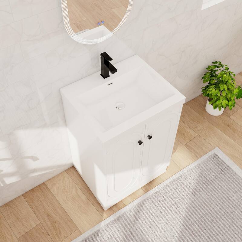 Beingnext 24"/30"/36" Bathroom Vanity with Sink, Freestanding Bathroom Vanity with Soft Close Door and Adjustable Shelf