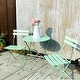 preview thumbnail 12 of 11, 3pc Metal Folding Bistro Set, Weather-Resistant Outdoor/Indoor Conversation Set for Patio, Yard, Garden