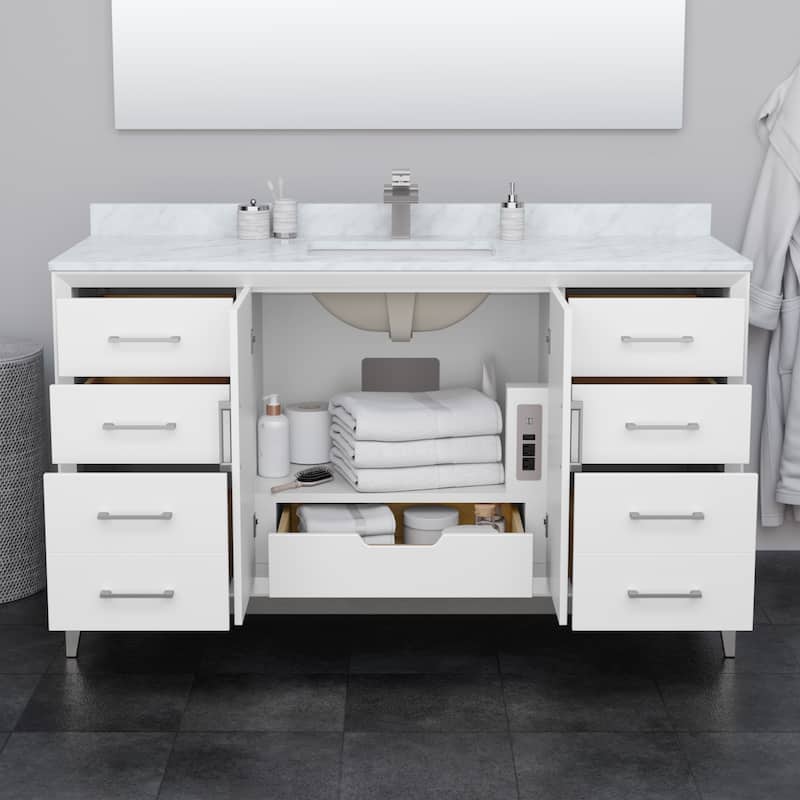 Amici 60-inch Single Vanity, Quartz Top
