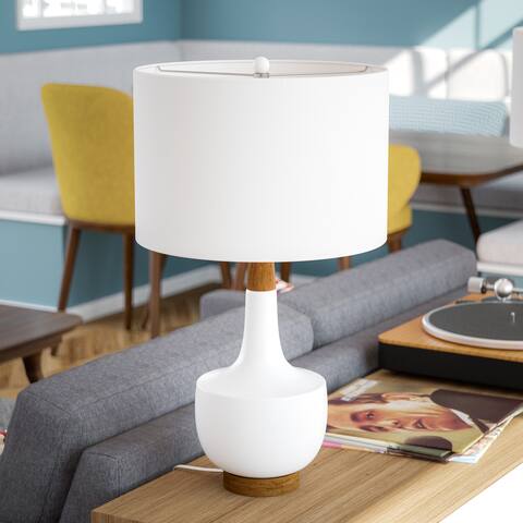 Marlo 26" White Glossy Ceramic Table Lamp