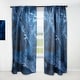 preview thumbnail 1 of 5, Designart 'Sark Blue Fern Leaves Top View Minimalistic' Tropical Curtain Panels