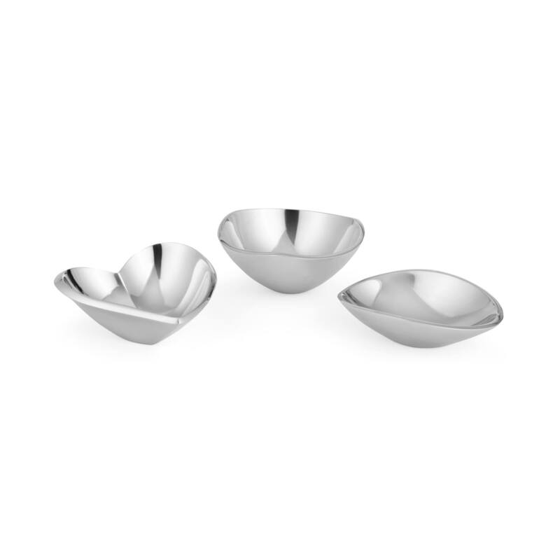 Nambe Set of 3 Alloy Mini Bowls - Silver - 3 Piece