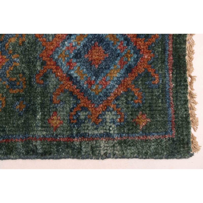 ECARPETGALLERY Hand-knotted Peshawar Ziegler Dark Green Wool Rug - 6'0 x 7'10