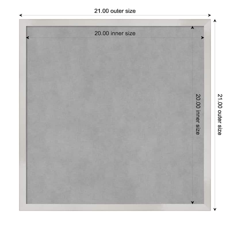 Amanti Art Svelte Silver Framed Magnetic Board - Board Size 20x20