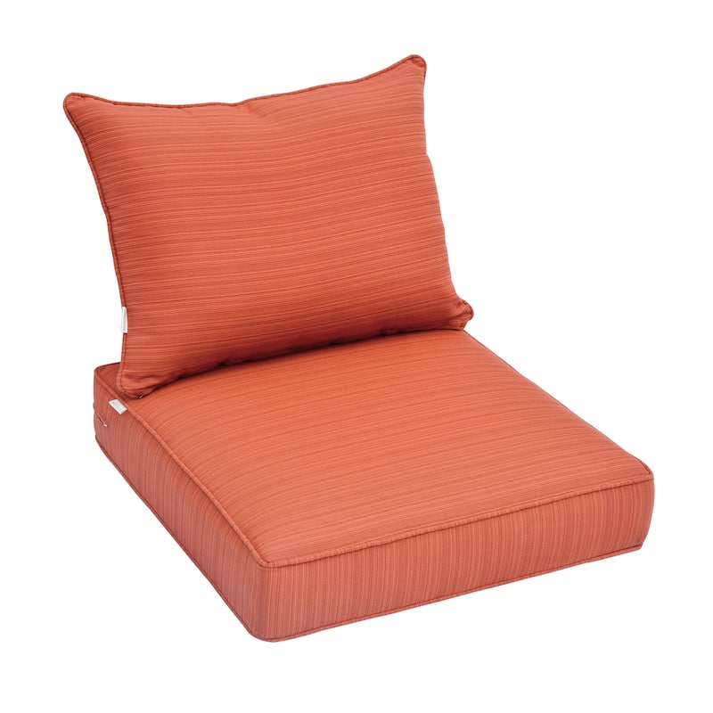 XIZZI Outdoor Seat Back Cushion Set Plush Comfort for Patio Furniture - Red/Orange