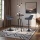 Option Black Table & Navy Blue Chairs