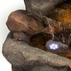preview thumbnail 22 of 43, Alpine Corporation Outdoor Multi-Tier Rainforest Rock Waterfall Fountain with LED Lights