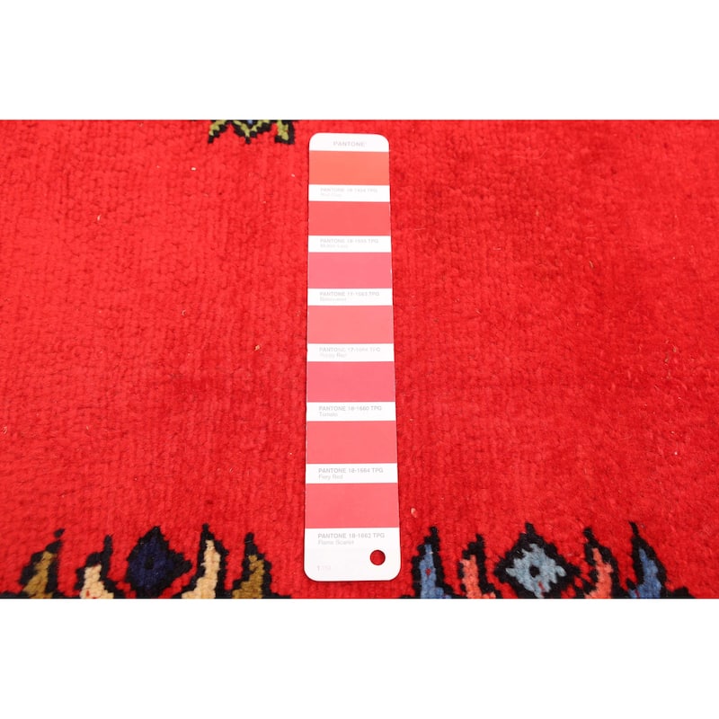 ECARPETGALLERY Hand-knotted Royal Maroc Red Wool Rug - 5'9 x 8'0