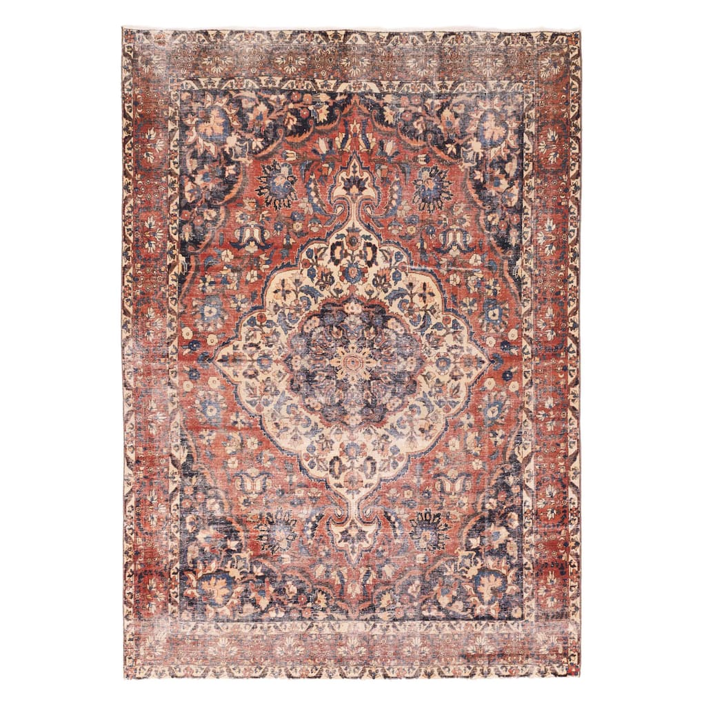 ECARPETGALLERY Hand-knotted Antalya Vintage Red Wool Rug - 7'1 x 9'10