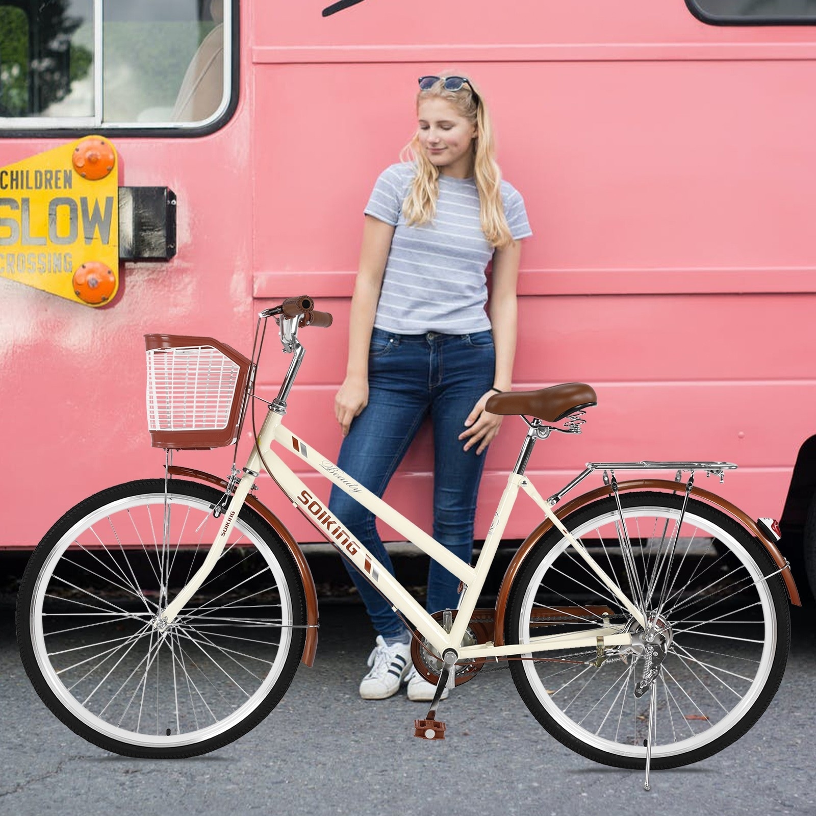 26 Inch Wheels Ladies Bikes Look Good And Beautiful Princess Bikes Single Speed