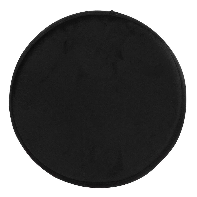 Cortesi Home Bodiam Counterstool in Black Velvet, with Chrome, 24"