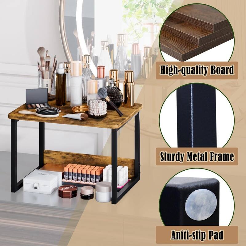 Kitchen Countertop Organizer Cabinet Shelf - 12.4"D x 17"W x 12"H