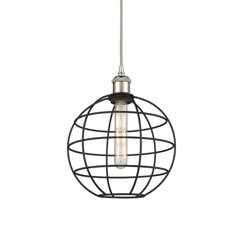 Innovations Lighting 516-1P-13-10 Lake Placid Pendant Lake Placid 10" - Polished Nickel / Matte Black