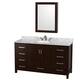 Option Espresso / White Carrara Marble Top / Brushed
