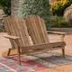 Malibu Outdoor Wood Adirondack Loveseat by Christopher Knight Home