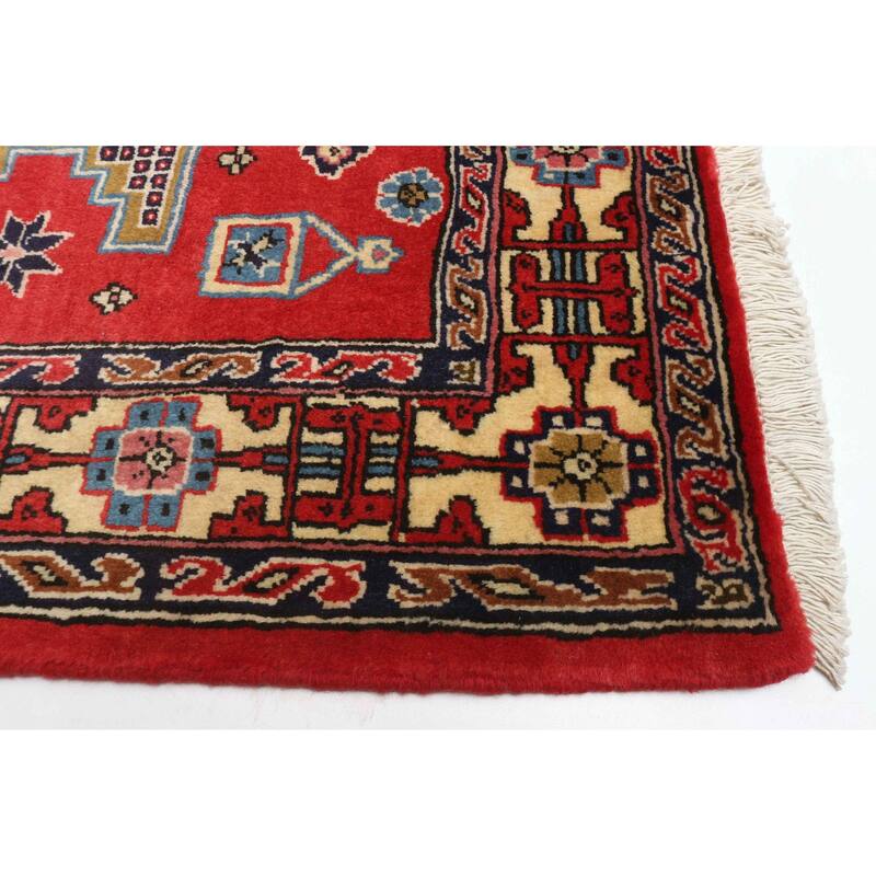 ECARPETGALLERY Hand-knotted Kayseri Vintage Red Wool Rug - 3'5 x 5'0