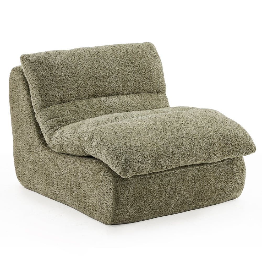 Upholstered Accent Sofa, Modern Armchair with Soft Cushioned Seat, Stylish Sofa for Living Room, Bedroom, or Office