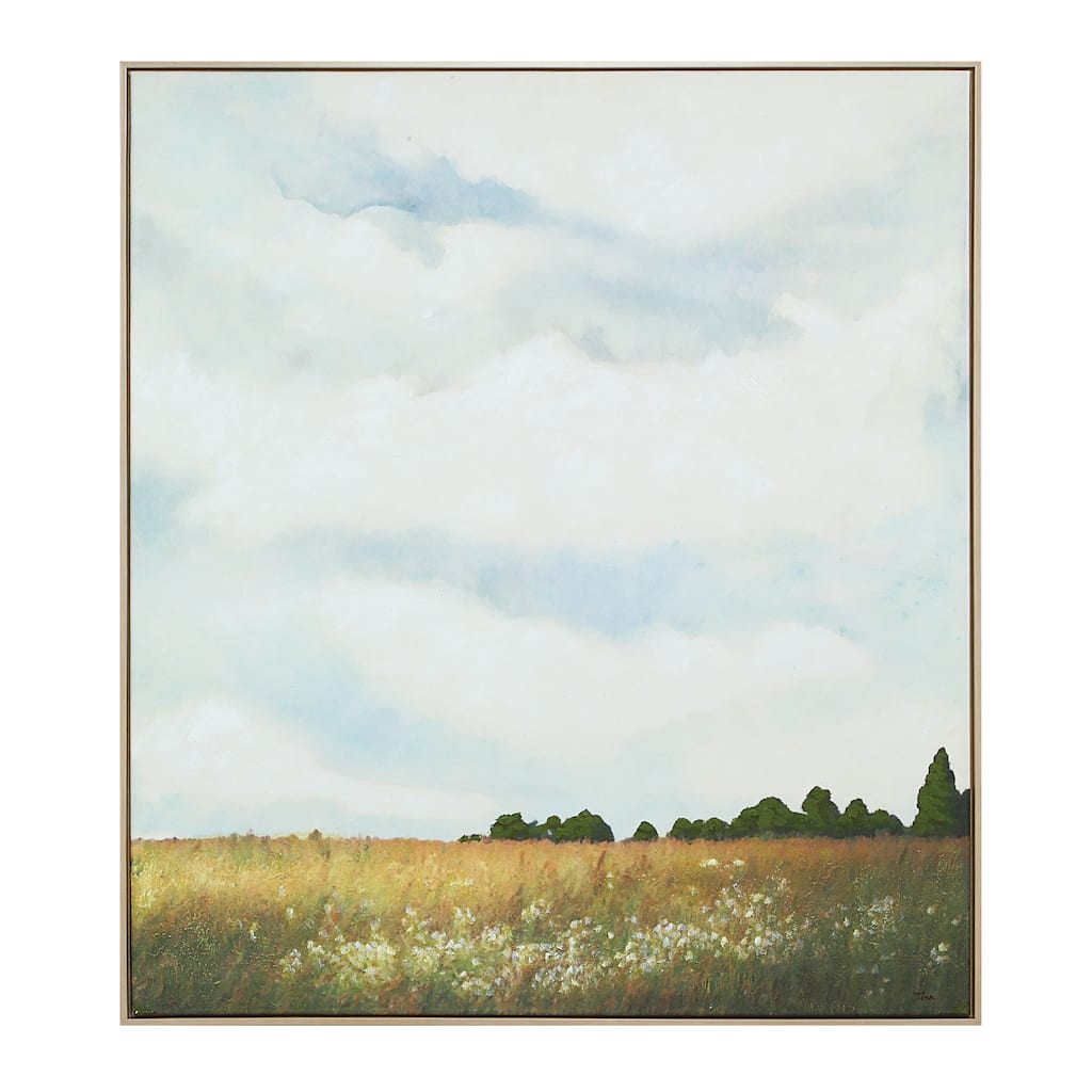 Lasso 45" H x 40" W Canvas Art, Blue