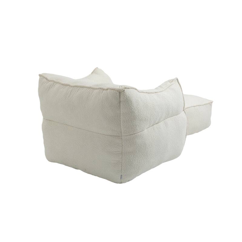GDFStudio - COOLMORE Boucle Bean Bag Chair with Memory Foam Filling for Ultimate Comfort