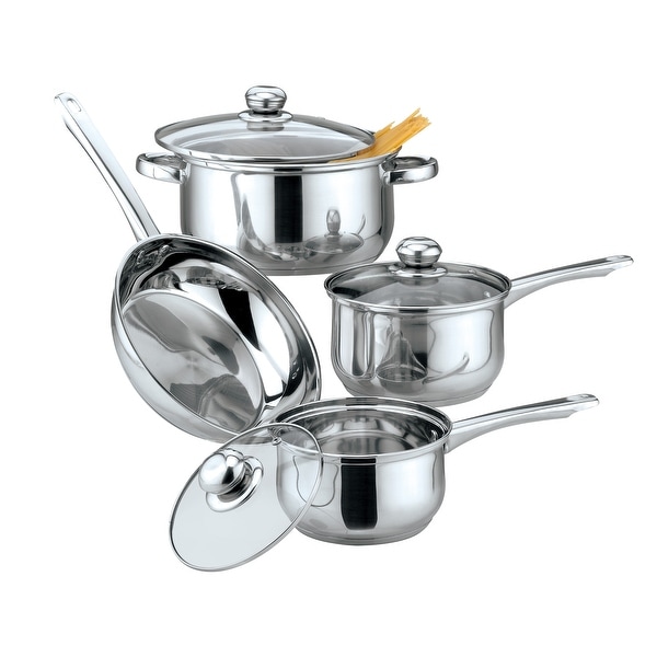 Culinary Edge 02177 Classic 7 Piece Cookware Set, Stainless Steel. Opens flyout.