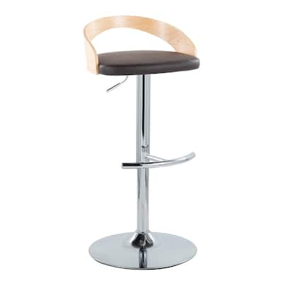 Carson Carrington Stavanger Adjustable Bar Stool with Rounded T Footrest (Set of 2)