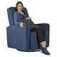 preview thumbnail 27 of 25, Evolur Holland Upholstered Plush Seating Glider Swivel