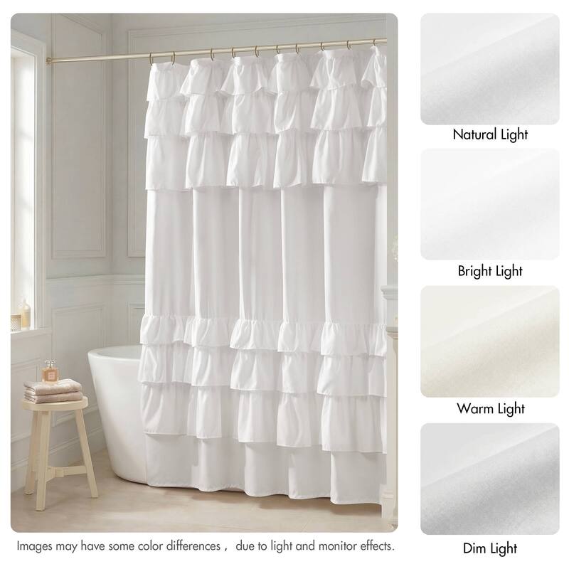 Madison Park Grace Ruffled Shower Curtain