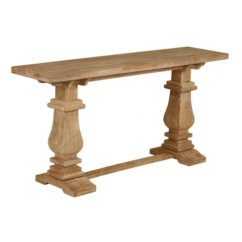 Charleston 63-inch Double Pedestal Mango Wood Console Table