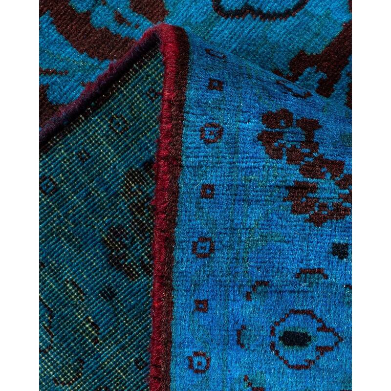 Overton Hand Knotted Wool Vintage Inspired Modern Contemporary Overdyed Beige Area Rug - 2' 7" x 10' 3"