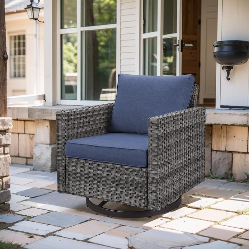 Outdoor Swivel Glider Chairs with Soft Cushion