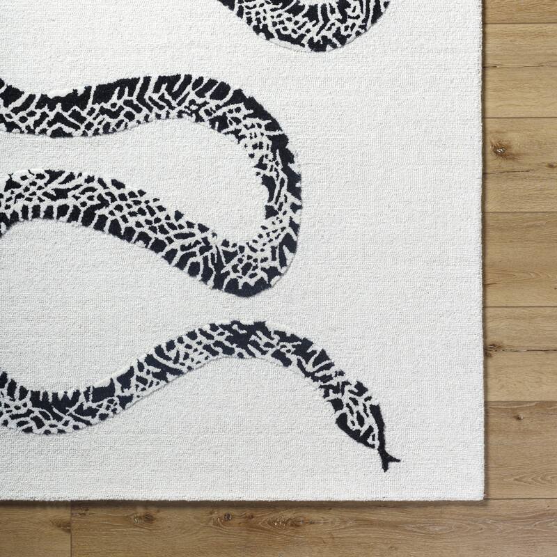 Rosemarie Casual Solid Color Wool Area Rug