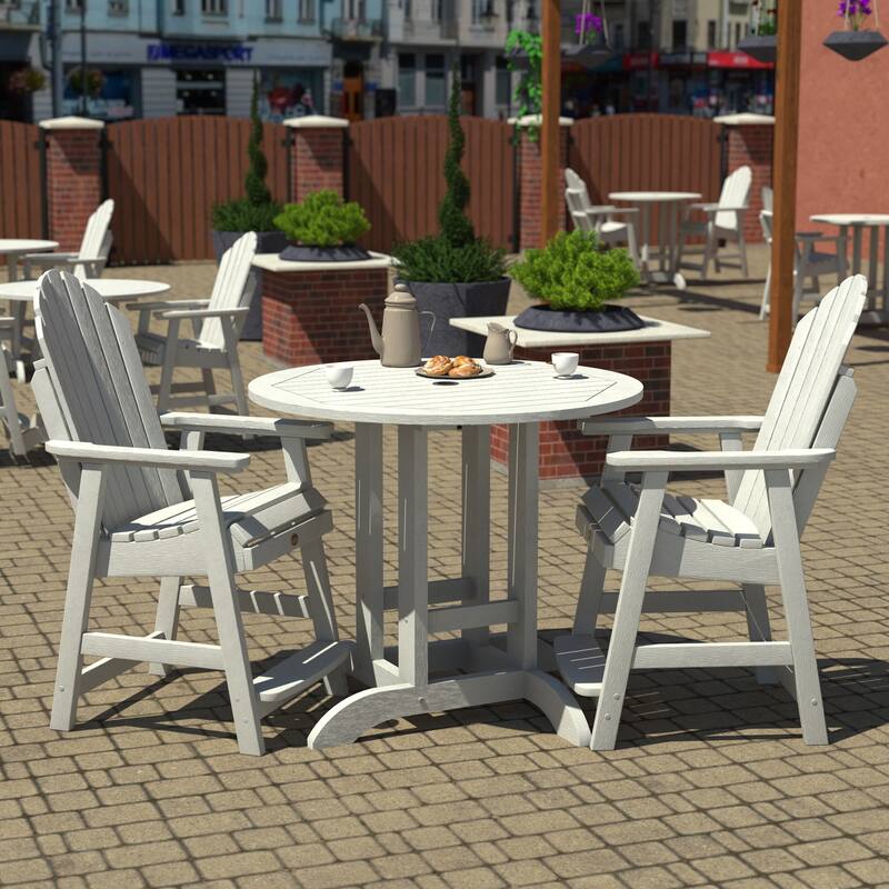 Highwood Commercial 3-Piece Adirondack 36" Bistro Counter Height Dining Set
