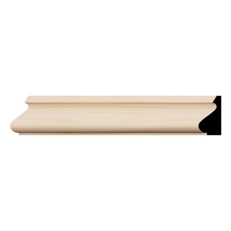 WM163: Americraft Finger-Joint Pine Base Cap Moulding - 11/16"D x 1 3/8"W x 96"L - Alder
