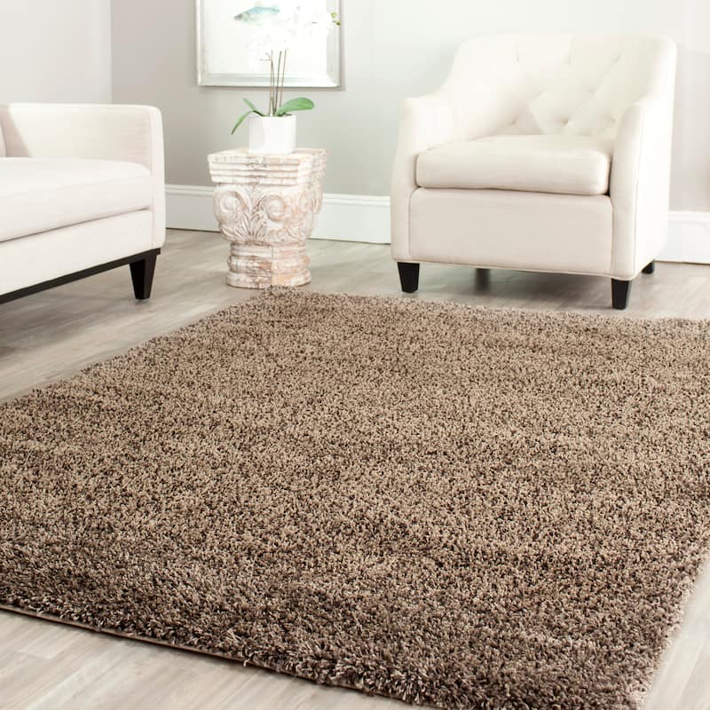 SAFAVIEH California Premium Shag Izat 2-inch Thick Area Rug - 4' x 6' - Mushroom