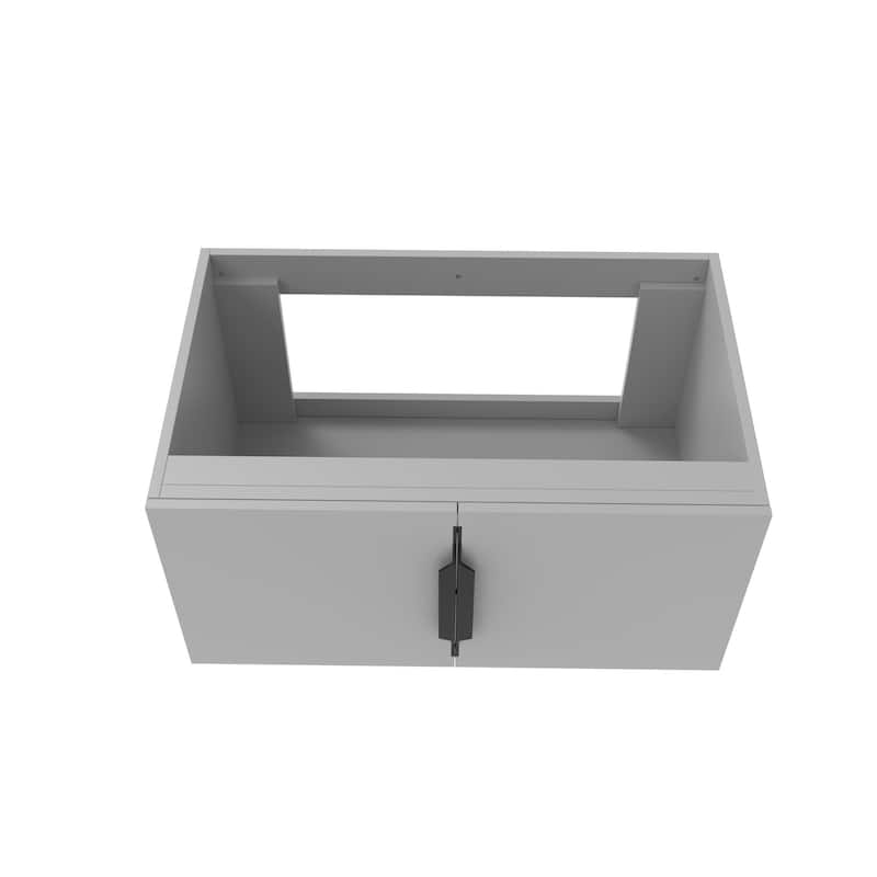 Alpine 30" Wall Mounted Bathroom Vanity (Base Only) - Grey - Matte