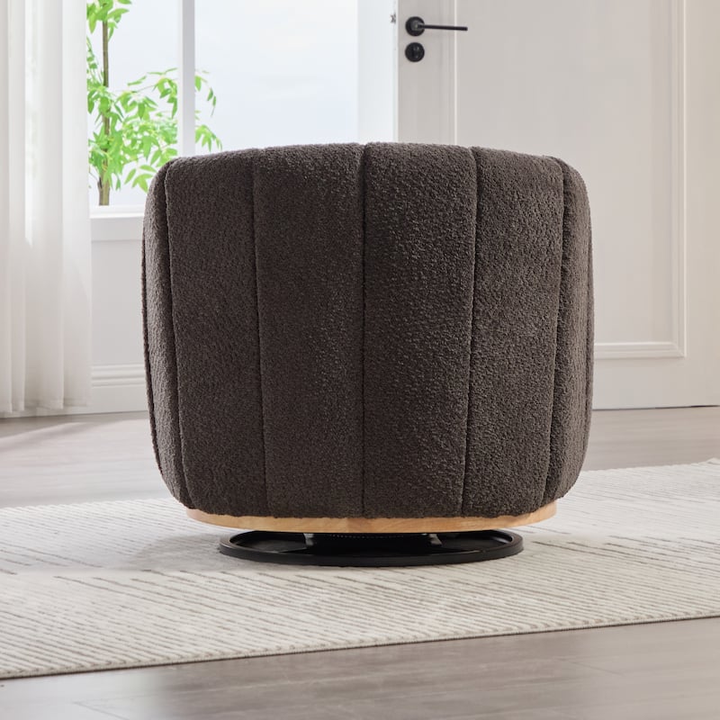 32.3" W Modern Swivel Accent Chair,Chenille Single Sofa Seating