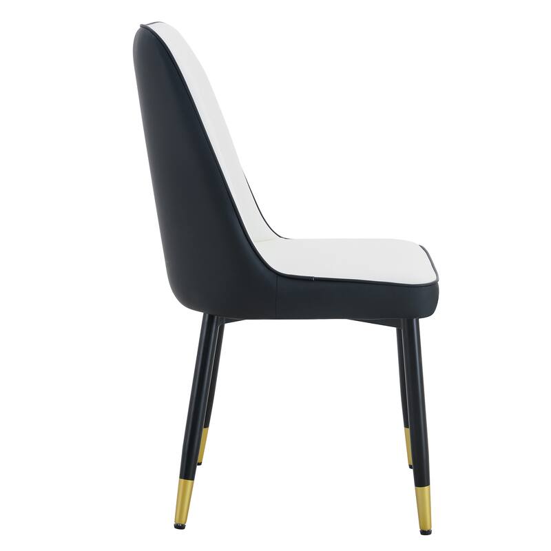 Roomfitters Velvet Dining Chairs with Black Metal Legs, Soft Upholstered Set of 4 for Kitchen or Living Room